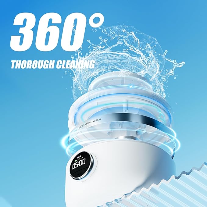 Mini portable washing machine, 1.2L small washing machine, can be used for underwear, socks, saliva towels, suitable for apartments, hotels, and travel.(5.1 * 8.3in)