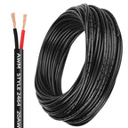 Lesnlok 20 Gauge Wire 2 Conductor,20 AWG Electrical Wire Stranded PVC Cord Oxygen-Free Copper Cable,100 FT Tinned Copper Hookup Wire Cord for LED Lamp Lighting Strips Automotive Black
