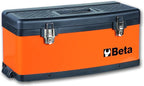 Beta C41H Two-Module Rolling Metal Tool Chest, Detachable Metal Tool Box, Telescopic Handles, Orange