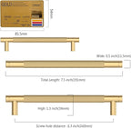 Amerdeco 10 Pack Champagne Bronze Cabinet Pulls 6.3 Inch(160mm) Hole Center Drawer Pulls Cabinet Hardware Kitchen Cabinet Handles for Bathroom ZH031