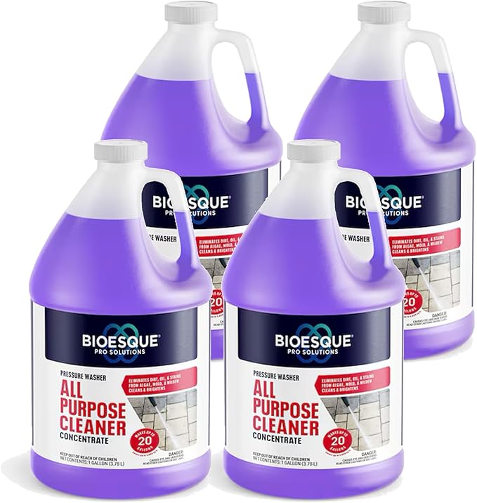 Bioesque Pressure Washer All Purpose Cleaner Concentrate, 1 Gallon (Pack of 4)