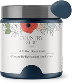 Country Chic All-in-One Chalk Paint for Furniture, Cabinets, Home Decor, Eco-Friendly, Matte Finish, Built-In Primer & Top Coat for Wood, Metal - Starstruck (Navy Blue) - Pint 16 oz (475 ml)