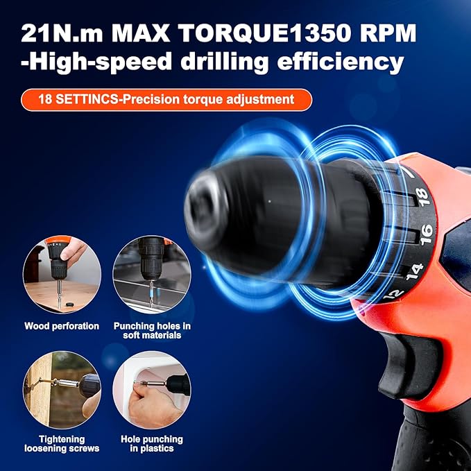 Tool Kit for Home,12V Cordless Power Drill Combo Home Tool Set-Portable Basic General Household Toolbox for Men Women,It also includes common tools such as hammers, wrenches and screwdrivers