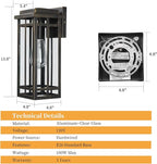 13.8'' Outdoor Wall Light Fixtures 2 Packs, Porch Lights Outdoor Lighting for House, Exterior Lighting Fixtures Wall Lantern, Waterproof Modern Outside Sconce for Garage, Oil-Rubbed Bronze (No sensor)