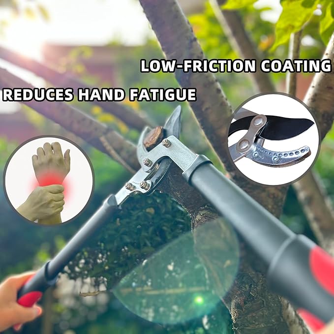 Lopper Heavy Duty Branch Cutter Tree Clippers with Compound Action, Chops Thick Branch Ease, Garden Loppers Pruning, 18 Inch Tree Trimmer with 1.6” Clean Cut Capacity (18 Inch)