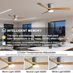 36in Quiet Ceiling Fans with LED Lights Remote ETL Ceiling Fan Lights Living Room Bedroom ‎Remote Ceiling Lighs Fan Lighting 6 Gear Wind Speed Grey Ceiling Fan Wooden Fan Blades