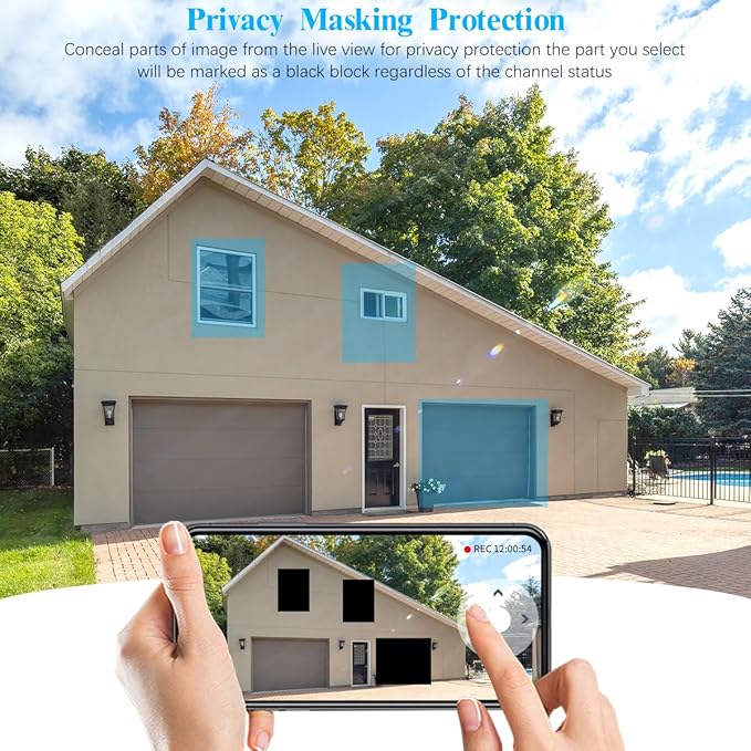 4K/8.0 Megapixel & 130° Ultra Wide-Angle 2-Way Audio PoE Outdoor Home Security Camera System Wired Outdoor Video Surveillance IP Cameras System DVR System