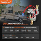 92089 RV Water Heater Gas Valve, 93844 Gas Valve Fits for Atwood 10 Gal Heaters Water Heater Parts Replacement (G10 / GC10 / GCH10 / GH10 / G16EXT / GE16EXT), OE #93870, 93869, 93321