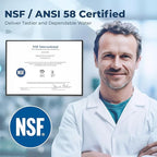 iSpring RO500-BN, NSF Certified Tankless RO Reverse Osmosis Water Filtration System, 500 GPD Fast Flow, Brushed Nickel Faucet, 2:1 Pure to Drain Ratio, White