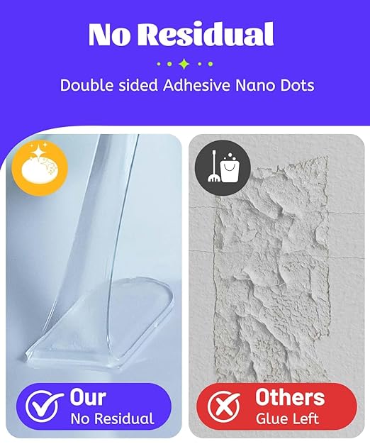 Removable Car Double Sided Glue Sticky Dots, Strong Hold Adhesive Dots for Car Dashboard Decorations, No Residue Transparent Mounting Tape for Auto Accessories 268pcs