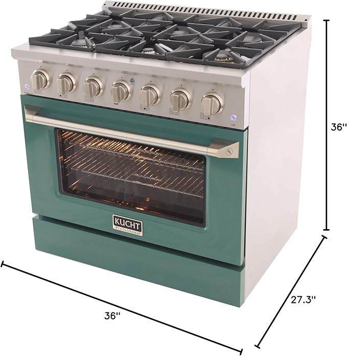 Kucht KNG361/LP-G Gas Range, Green