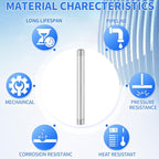 ChillWaves 304 Stainless Steel Pipe Fitting, Nipple Cast Pipe 1" NPT Male x 1" NPT Male Thread 12" Length(300MM)(1-PACK)