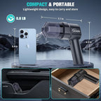 Handheld Mini Car Vacuum, 10000PA Cordless Portable Vacuum with 2000mAh Battery, 3 in 1 small Vacuum Cleaner & Air Duster with Type-C Charging, Compact & Lightweight for Car, Home, Kitchen (Black)