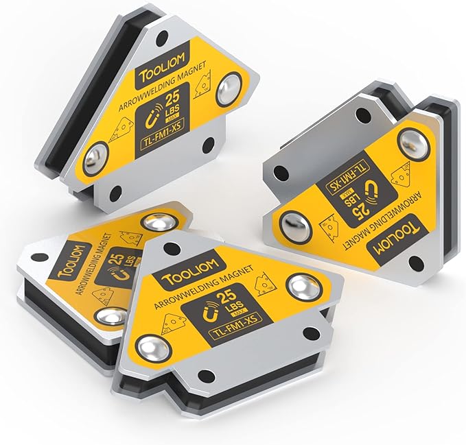 TOOLIOM Arrow Welding Magnets 4pcs 25 LB Strong Hold Magnetic Welding Holder Welder Magnet Set Welding Accessories