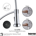 Karran Scottsdale Single-Handle Pull-Down Sprayer Kitchen Faucet in Chrome