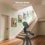 CIGMAN Laser Level with Tripod, (36.6 inch) 100Ft Self-Leveling Green Cross Line Laser, 150° Vertical Beam,Outdoor & Indoor Use – Picture Hanging, Tiling, Construction – Battery & Bag Included.