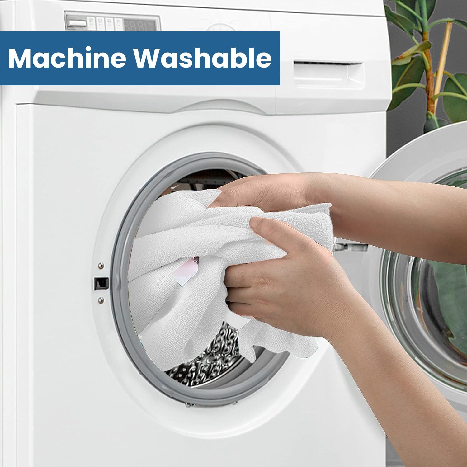 DAN RIVER 24-Pack White Microfiber Towels – Ultra Absorbent, Lint Free Towels & Streak-Free for Home, Car & Kitchen - Must-Have Cleaning Essentials - 12" x 12"