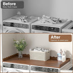 Giluta Large Washer Dryer Countertop, 27.6" x 54" Wooden Laundry Countertop with 6 Non-Slip Pads for Laundry Room Organization and Storage.