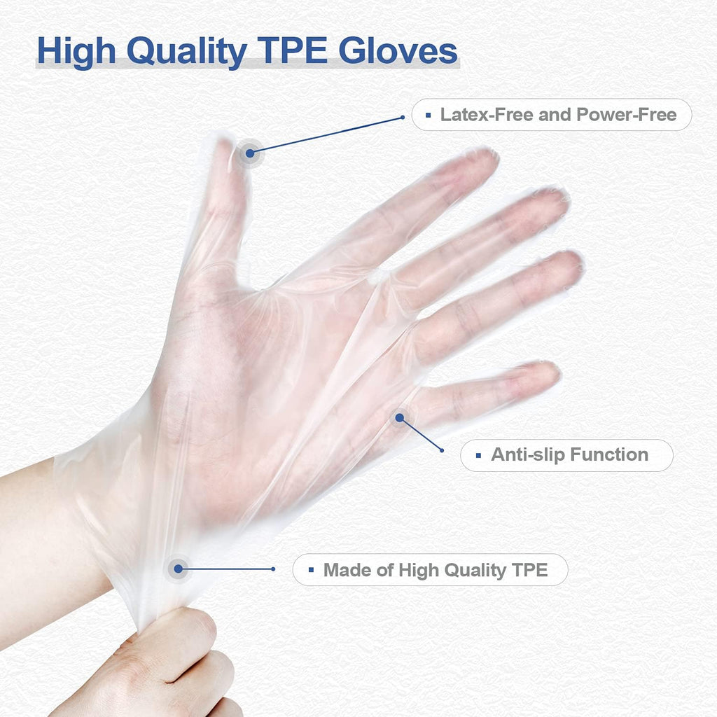 MAMISON TPE Disposable Gloves Plastic Gloves Disposable Latex Free