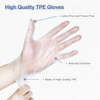 MAMISON TPE Disposable Gloves Plastic Gloves Disposable Latex Free