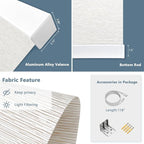 Motorized Blinds with Remote Cordless Automatic Motorized Shades Custom Blinds for Windows Smart Curtains Compatible with Alexa Google Home(Light Filtering Jacquard Beige,W48 x H72in)