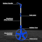 SILVEL 12 Inch Measuring Wheel, MAX9999FT Measuring Wheel in Feet and Inches, One key to Zero Rolling Tape Measuring Wheels, Blue