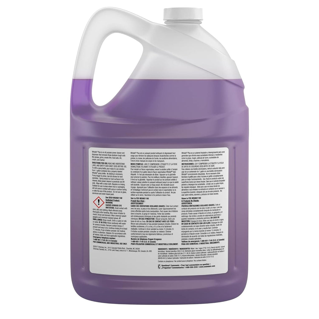 Diversey CBD540588 Whistle Plus Professional Multi Purpose Cleaner & Degreaser, Heavy Duty Stain Remover with Citrus Scent, Ready-to-Use Refill, 1-Gallon