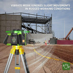 Huepar Electronic Green Rotary Laser Level + Plumb Points, Self-Leveling Horizontal/Vertical Rotary Laser Kit 800M W/Goggles, Receiver, Target Plate, Remote Control, Li-ion Battery & 5V2A Adapter