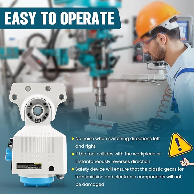 Huanyu APF-500 Power Feed X-Axis for Milling Machine 650IN-LB Torque 0-210RPM Auto Power Table Feed Driller Drilling Tool Feeder 110V