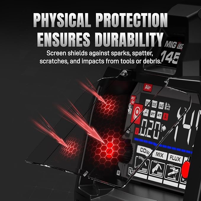 ANDELI 145Amp MIG Welder 110V/220V Dual Voltage, Portable Gas Welder Gas MIG/Flux MIG/Lift Tig/Stick 4-in-1 Multiprocess Welder LED Digital Display Welding Machine IGBT Inverter Welder