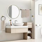 TURS Black and Gold 5 Piece Bathroom Hardware Set, SUS304 Stainless Steel Gold Black Towel Bar Set, 24 Inch Rould Bathroom Accessories Kit Wall Mounted