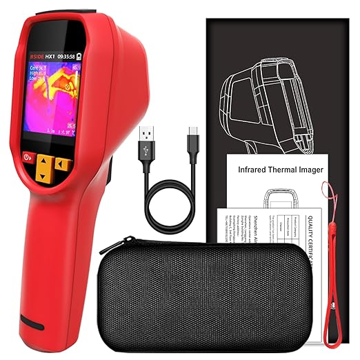 BSIDE Thermal Imaging Camera 240×240 Resolution 15 Color Palettes Infrared Thermal Imager -4°F to 1022°F 25Hz Rechargeable Handheld Thermal Camera with Laser Pointer 50°FOV