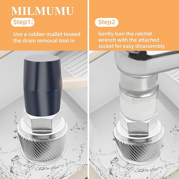 1.5" Tub Drain Extractor Removes Old Broken Stubborn and Rusted Drains with Ease Strong Grab Plumbing（ M05255 1.5" ） - 1PACK