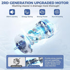 Nictemaw Portable Washing Machine 20Lbs Portable Washer Machine with Drain Pump, 2.8 Cu.ft Compact Washer with 10 Programs 8 Water Levels Small Washing Machine for Apartment, Home, Dorms, Rv