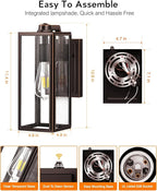 VIANIS Dusk to Dawn Outdoor Light Fixtures Wall Mount, Sensor Porch Lights, Anti-Rust Exterior Wall Sconce Lighting Lamp, Waterproof Coach Lantern for Doorway, Garage