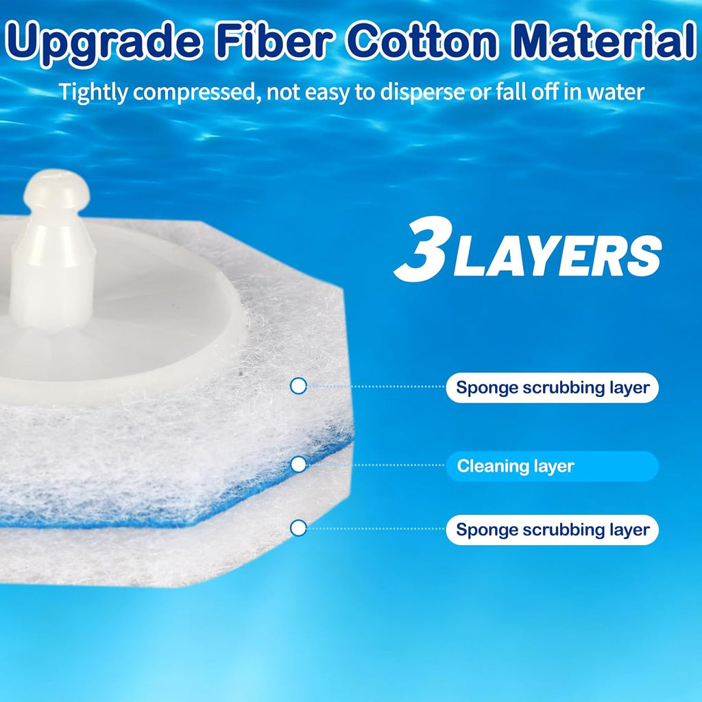 100 Count Disposable Toilet Wand Refills for Toilet Wand, 5X Cleaning Power Scrubber Refill, Replacement Heads for Toilet Cleaning, 360° Efficient Cleaning, No Falling Apart, Fresh Fragrance.