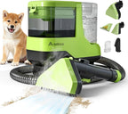 AAOBOSI Portable Carpet Cleaner Machine, 17Kpa Upholstery Steam Cleaner with Smart Voice Prompting, Self-cleaning, 4 Tools for Pets, Car, Couch and Stairs- C688, Green