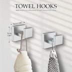 5-Pieces Brushed Nickel Bathroom Hardware Accessories Set,16 Inch Towel Bar Set,Stainless Steel Bathroom Hardware Set Towel Holder Set for Bathroom,Wall-Mounted Bathroom Accessories Kit