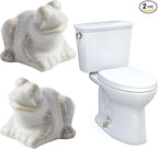 Toilet Bolt Caps, White Frog Ceramic Bolt Caps Covers, Fun and Cute Bathroom Decor for Easy Toilet Installation - Decorative Covers (White frog)