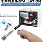 4.5" x 1/2" NPT RV Water Heater Anode Rod Replacement for Atwood 91857 Tank Drain Plug, 2 Pcs, Rust-Resistant Hex Head, Soften Hard Scale and Keep Heating Element Clean & Efficient