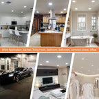 24 Pack Canless Recessed Lighting 6 Inch LED Ceiling Lights, 6000K Daylight, 1050LM High Brightness LED Lights, 12W 110W Eqv, Ultra-Thin Can Light