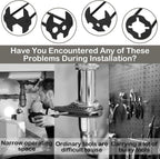 2Pcs Multifunctional Basin Wrench, Universal Under Sink Plumbers Tool, 7 Sizes, Socket Wrench Faucet Tool for Kitchen Home Bathroom