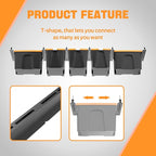 Ultrawall Overhead Garage Storage Rack, Heavy Duty Ceiling Storage Rack, 26 Inch Adjustable Ceiling Bin Storage System, 6 Sets for 5 Bins