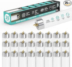 GoodBulb 25 Pack F32T8/841/ECO 32W 48 Inch T8 Fluorescent Light Bulb 4100K Cool White Light Color, Medium Bi-Pin Base 3050 Lumens 86 CRI 24000 Life Hours Instant/Programmed Start