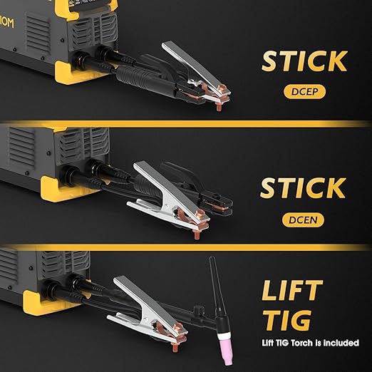 TOOLIOM 195A Stick/Lift TIG Welder with Lift TIG Torch 110V/220V Dual Voltage Welding Machine with Synergic Control Portable MMA Welder Machine with VRD, Hot Start and ARC Force