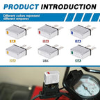 GLOSO E311 UCB Automotive Circuit Breaker, Type 1, Snap Off 3 Sections ATC Balde Terminal（20A,1 Pack）