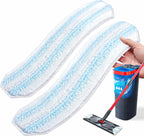 AIR U+ Mop Replacement Pads for O Cedar H2prO Flat Mop System, 2 Pack Mop Pads, Machine Washable Reusable Microfiber Mop Heads Replacements for O-Cedar H2Pro Refills Clean for All Floors Types