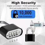 4pcs Combination Lock, 4-Digit Heavy Duty Combo Lock, Combination Padlock Outdoor Waterproof Gate Locks for Outdoor Fence, Locker, Sheds, Gym, Gate Hasps (4pcs, Short Shackle)
