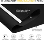 ChrisDowa Cordless Blackout Roller Shades for Windows, Thermal Insulated UV Protection Pull Down Shades, Total Blackout Window Blinds for Home, Office, Bedroom, Door (61" W x 72" H, Black)