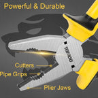 DOWELL Lineman's Pliers Combination Pliers with Cutter 6 Inch Heavy Duty Nickel Chromium Steel Construction And Professional Handle